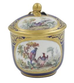 Sevres Bleu Lapis Sugar Bowl and Cover