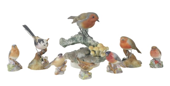 Six Royal Worcester Bird Figures