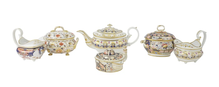 Six Derby Porcelain Porcelain Table Articles
