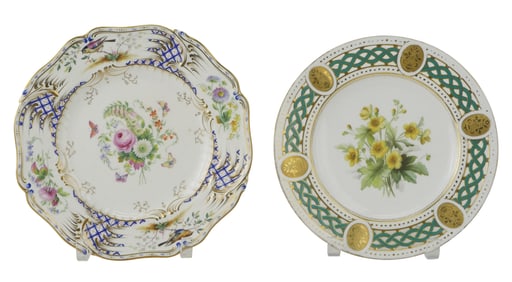 Six Minton Reticulated Cabinet Plates