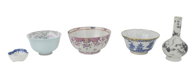 Three Chinese Export Porcelain Bowls