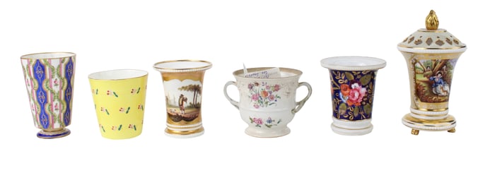 Six Porcelain Table Articles
