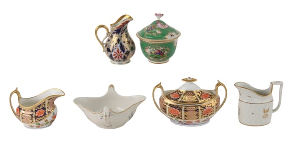 Six Porcelain Table Articles