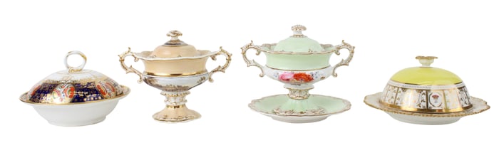 Chamberlain Worcester Imari Palette Covered Bowl