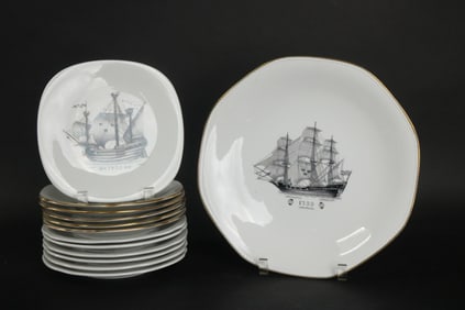 Group of Rorstrand Sailing Ship Plates