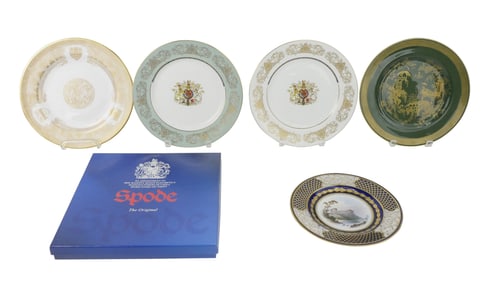 Four Spode Porcelain Plates