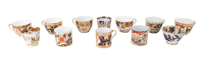 Thirteen Assorted Porcelain Teacups