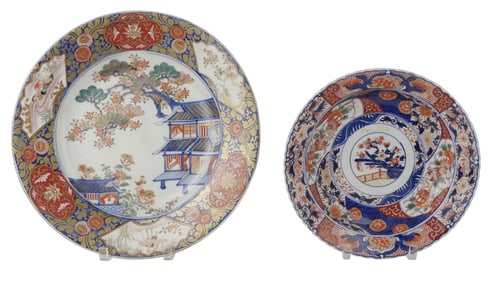 Japanese Imari Porcelain Charger and Bowl