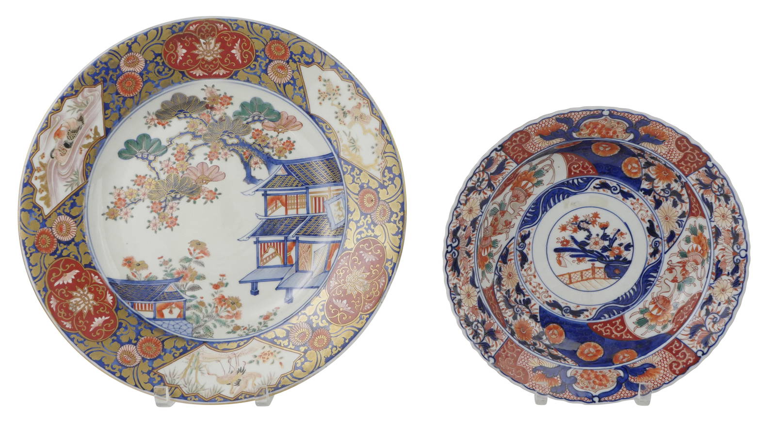 Japanese Imari Porcelain Charger and Bowl