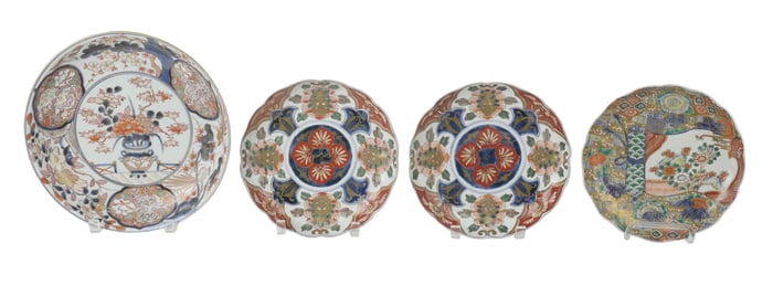 Four Japanese Imari Plates