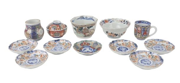 Group of Japanese Imari Porcelain Table Articles