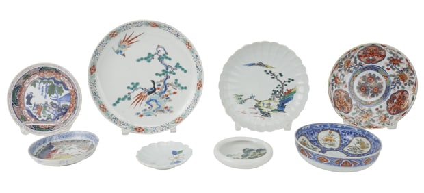 Eight Japanese Porcelain Plates and Dishes