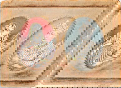 Mughal Miniature Dual Portraits
