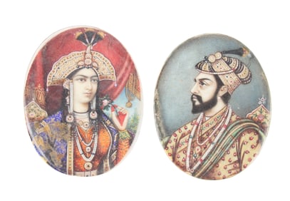 Mughal Miniature Dual Portraits