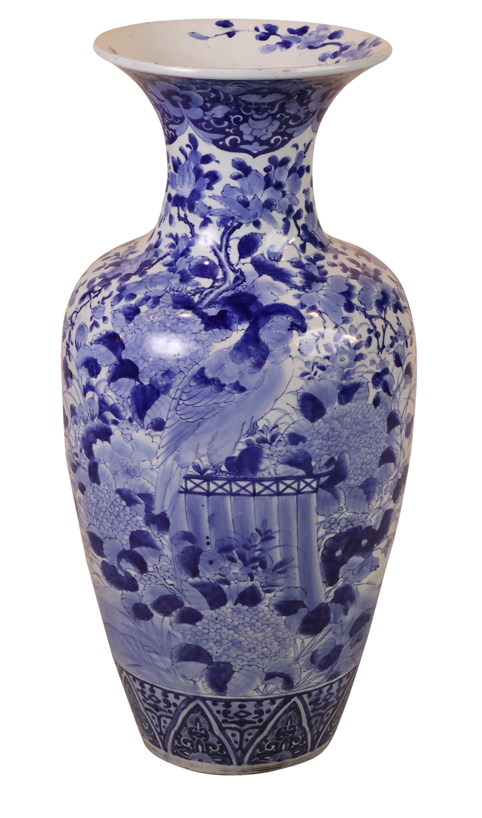 Chinese Blue and White Porcelain Floor Vase (1 of 18)