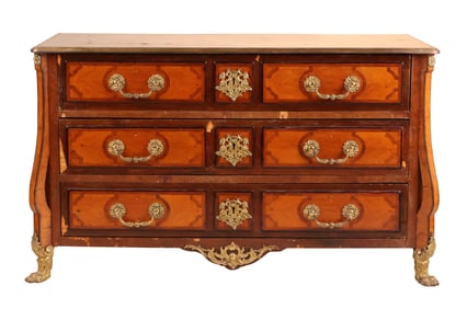 Louis XIV Marquetry and Ormolu-Mounted Commode