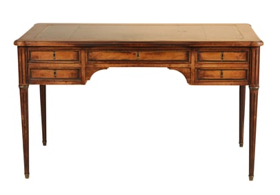 Louis XVI Style Mahogany Leather-Inset Writing Desk