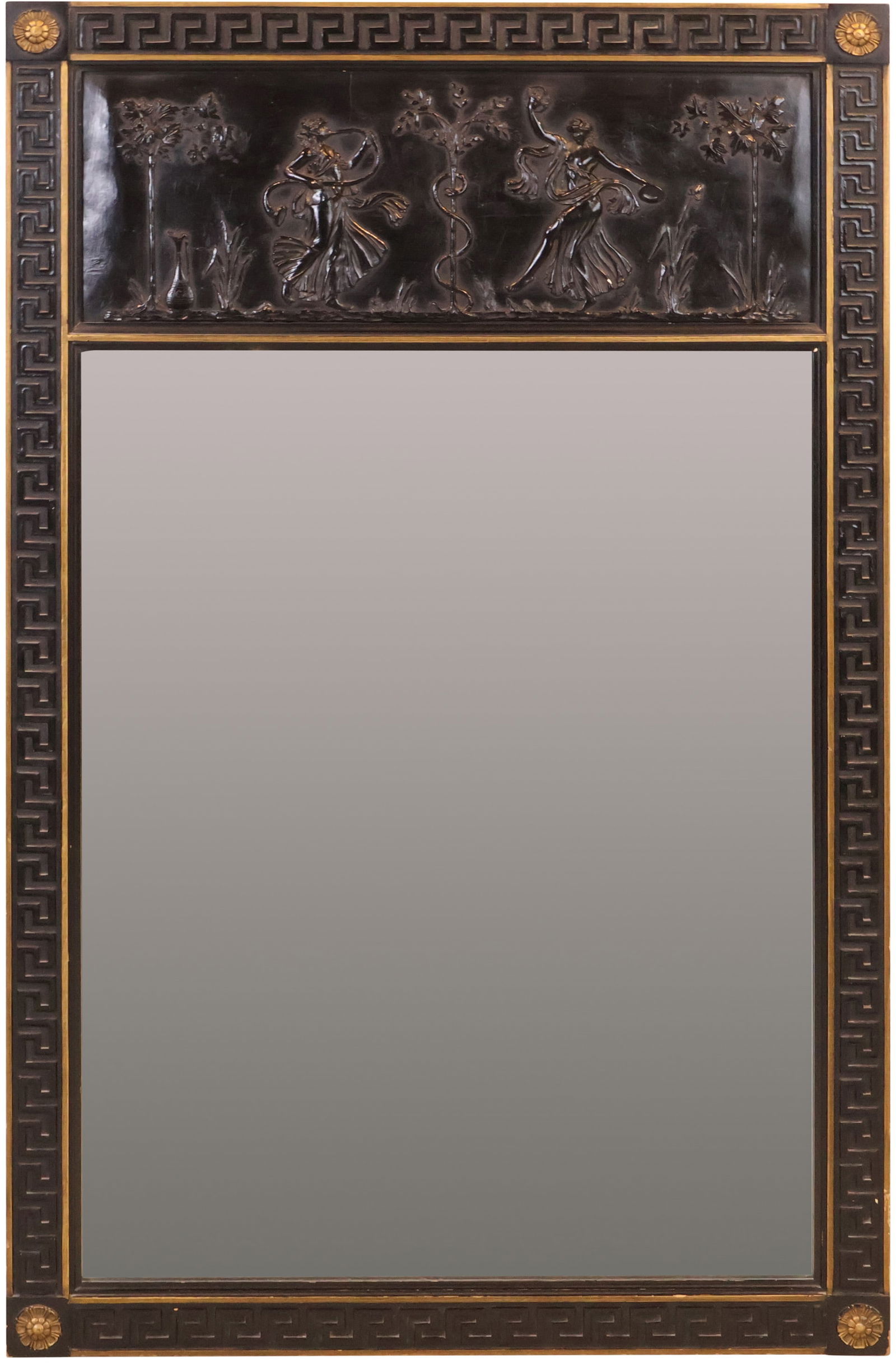 Neoclassical Style Parcel-Gilt and Ebonized Mirror (1 of 11)