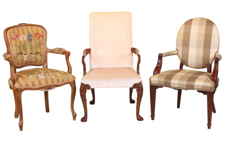Baker Mahogany Shepherd's Crook Armchair