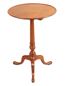 Federal Mahogany Dish-Top Tilt-Top Candlestand