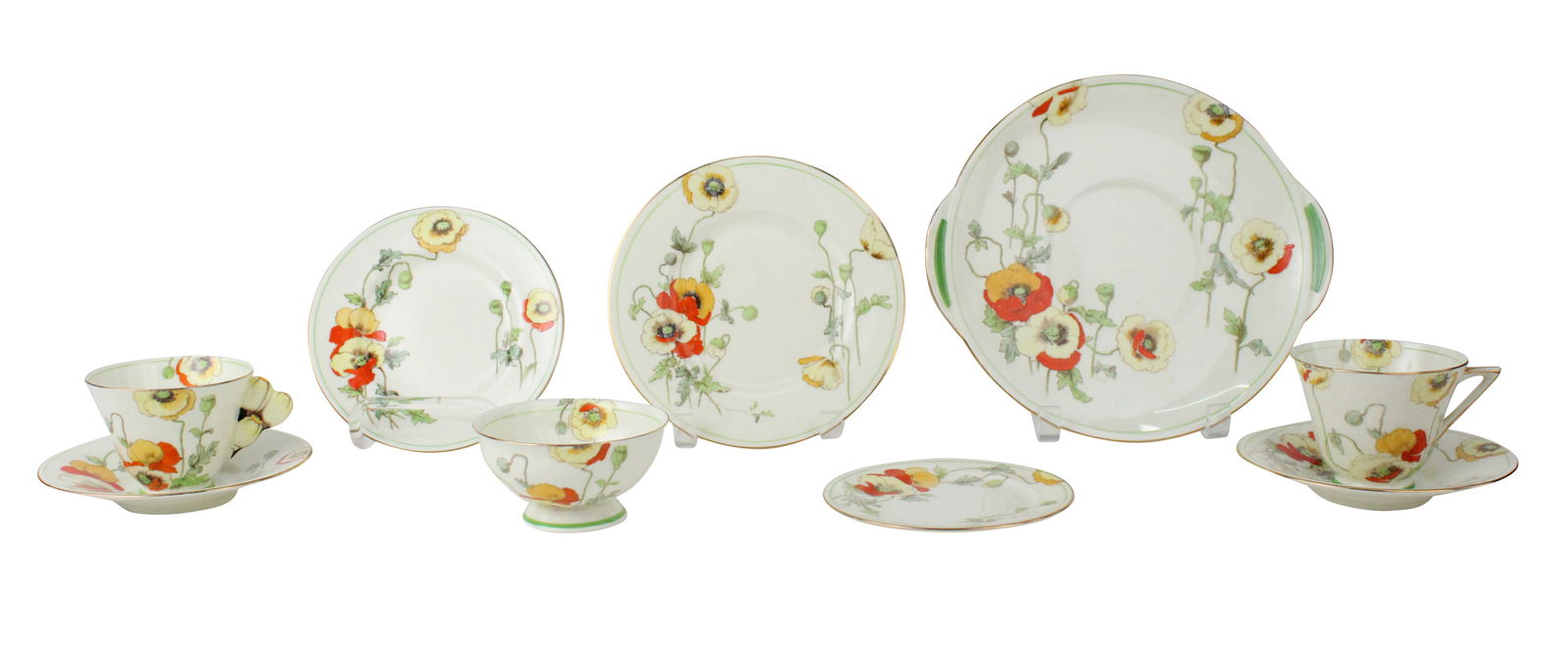 Royal Doulton "Poppy" Partial Tea Service (1 of 11)