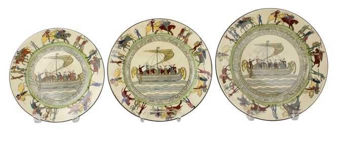 Nine Royal Doulton "The Bayeux Tapestry" Plates