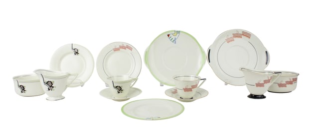 Royal Doulton "Lido" Partial Tea Service