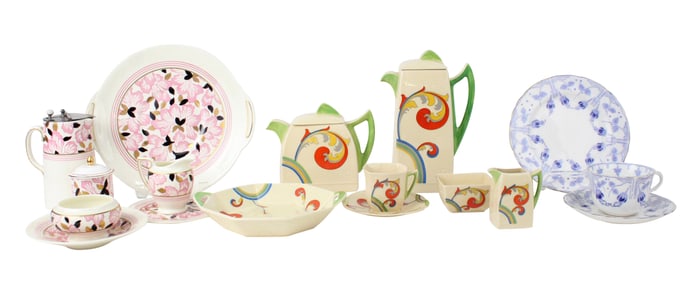 Royal Doulton "Syren" Art Deco Partial Tea Service