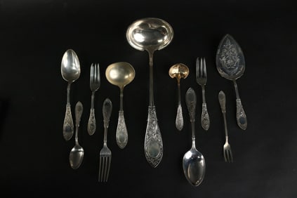 Whiting Sterling Arabesque Pattern Flatware