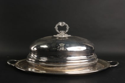 Mappin & Webb Silver Plated Meat Dome and Platter