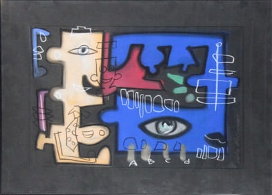 Victor Matthews, 1963-, Abstract, Mixed Media on Paper