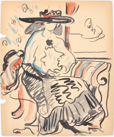 Ernst Ludwig Kirchner, 1880-1938, Portrait of Seated Woman By Window