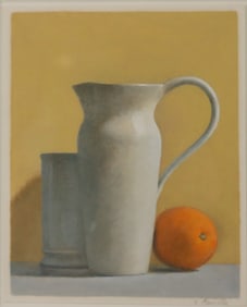 Elsie Manville, 1922, Nancy's Pitcher with an Orange, Oil on Paper