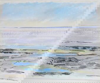 Reeve Schley, 1936-, More Tidal (Evening) Reflections, Watercolor on Paper