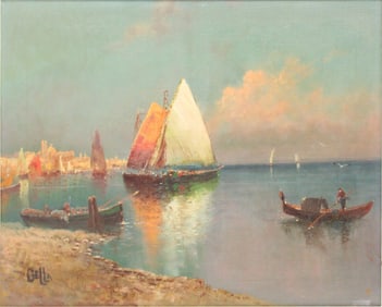 Bella, Italian Coastal Scene, Oil on Canvas