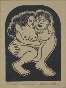 Karen Whitman, Embrace, Woodblock Print