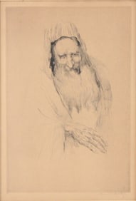 Henri Le Riche, French 1868-1944, Un Eclesiaque, Drypoint