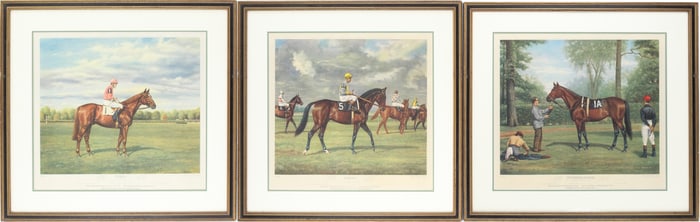 Richard Stone Reeves, 1919-2005, Three Equestrian, Lithographs