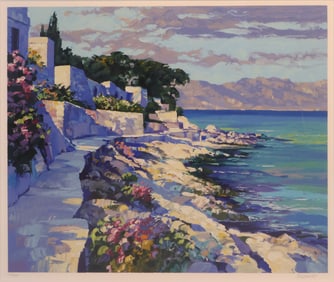 Howard Behrens, American 1933-2014, Cap Ferrat, Serigraph