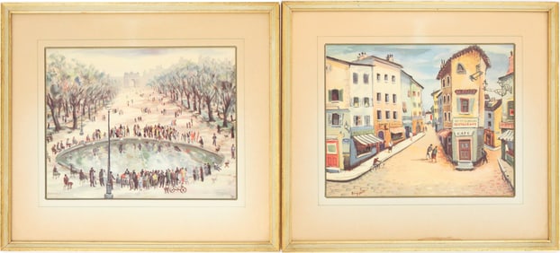 Joseph Anthony Buzzelli, 1907-1983, Two Cityscapes, Prints