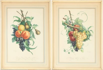 Jean Louis Prevost, 1760-1810, Two Still Lifes of Fruit, Prints