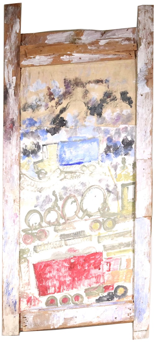 Purvis Young, American 1943-2010, Untitled, Mixed Media (1 of 8)