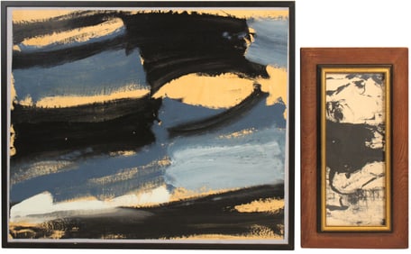 J. Cuchiara, Abstract in BLue, Mixed Media on Board