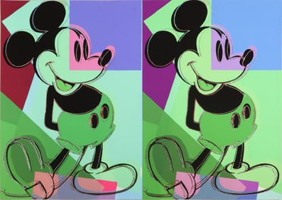 Andy Warhol, American 1928-1987, Double Mickey Mouse, Screenprint