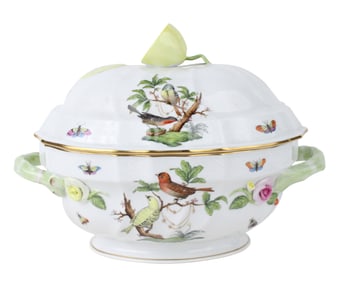 Herend Rothschild Bird Lemon Finial Tureen