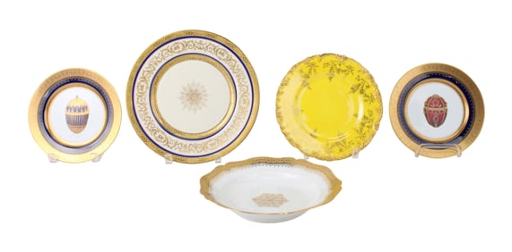 Two Faberge Imperial Heritage Dessert Plates
