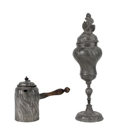 German Pewter Covered Chalice