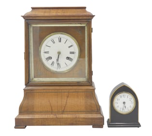 Seth Thomas Inlaid Steeple Top Desk Clock