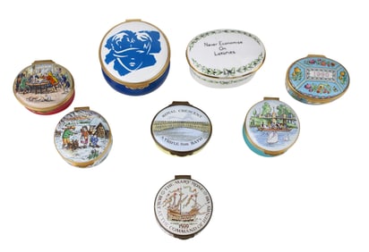 Eight Pill or Snuff Boxes
