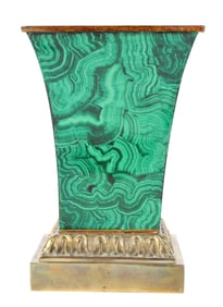 Maitland Smith Faux-Malachite Urns